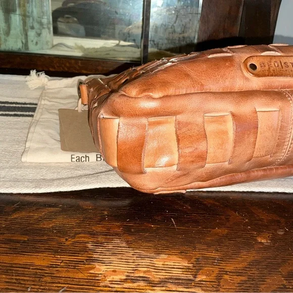 NWT Bed Stu Leather Keiki Crossbody Bag Handbag Tan DD Dip Dyed MSRP $235 - Picture 9 of 13